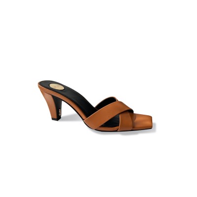 YSL JILL MULES IN SMOOTH LEATHER 825257AACSY1000 